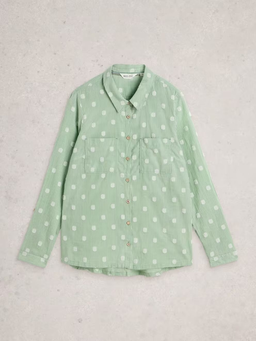 SOPHIE COTTON ORGANIC SHIRT GREEN MLT
