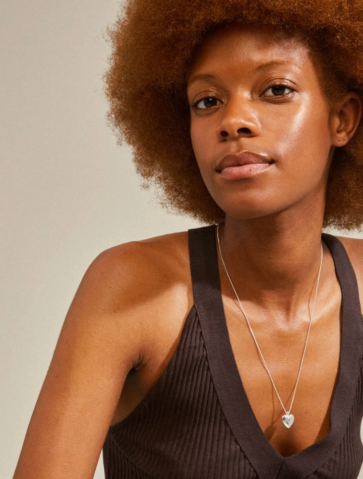 SOPHIA HEART NECKLACE SILVER PLATED