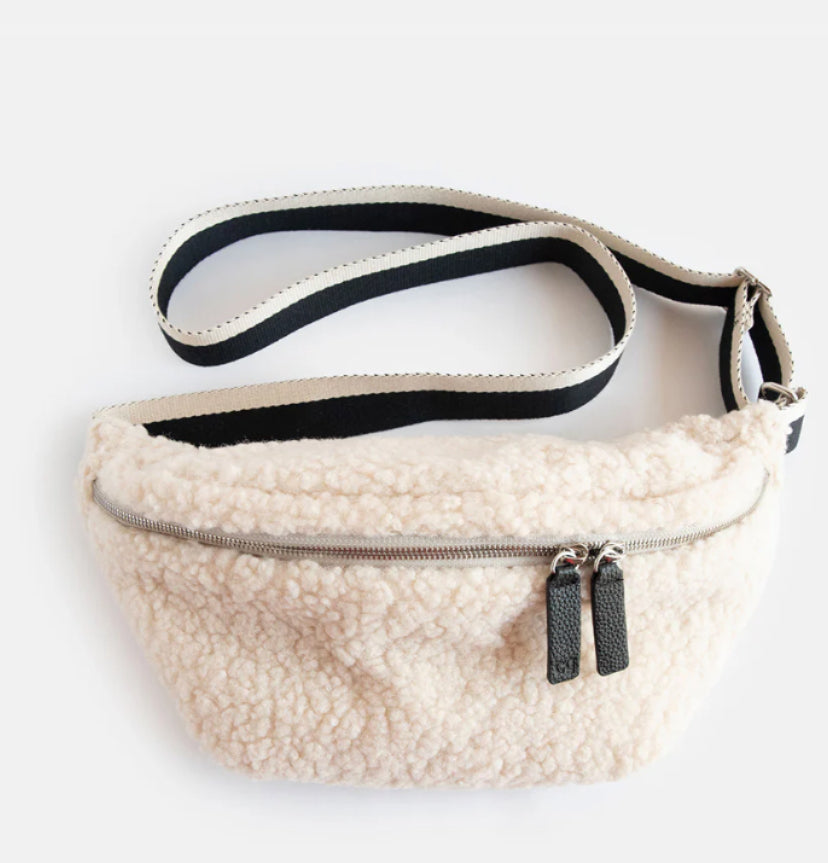 NATURAL BORG SLING CROSSBODY BAG