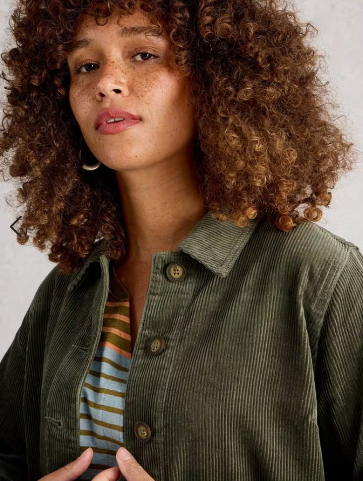 CARRIE CORD JACKET DUS GREEN