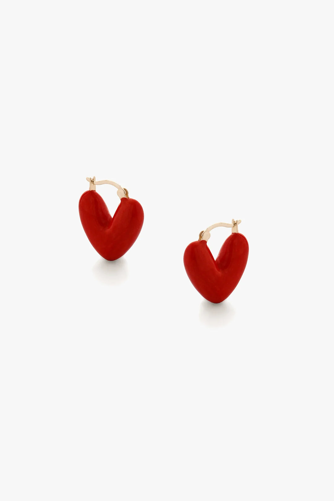 CORAL HEART EARRINGS