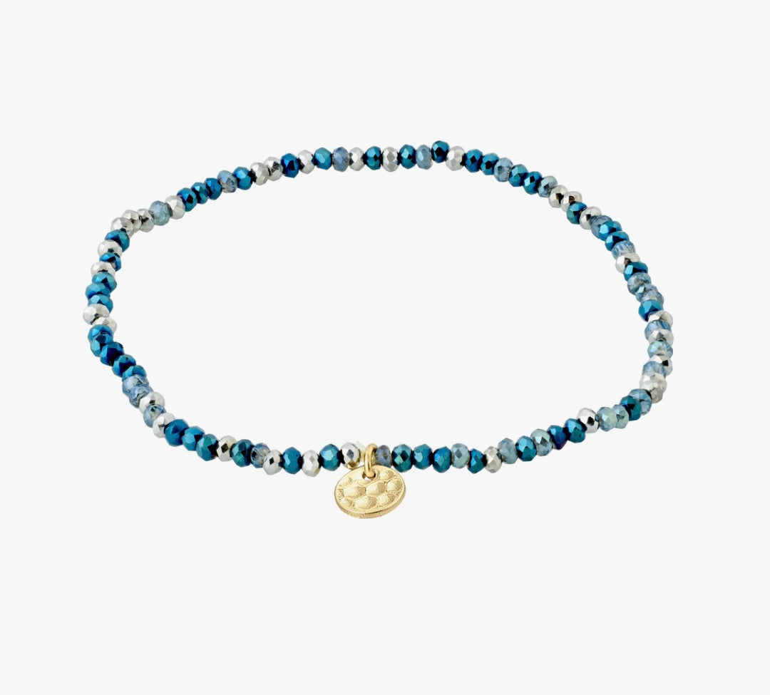 INDIE BRACELET BLUE GOLD PLATED