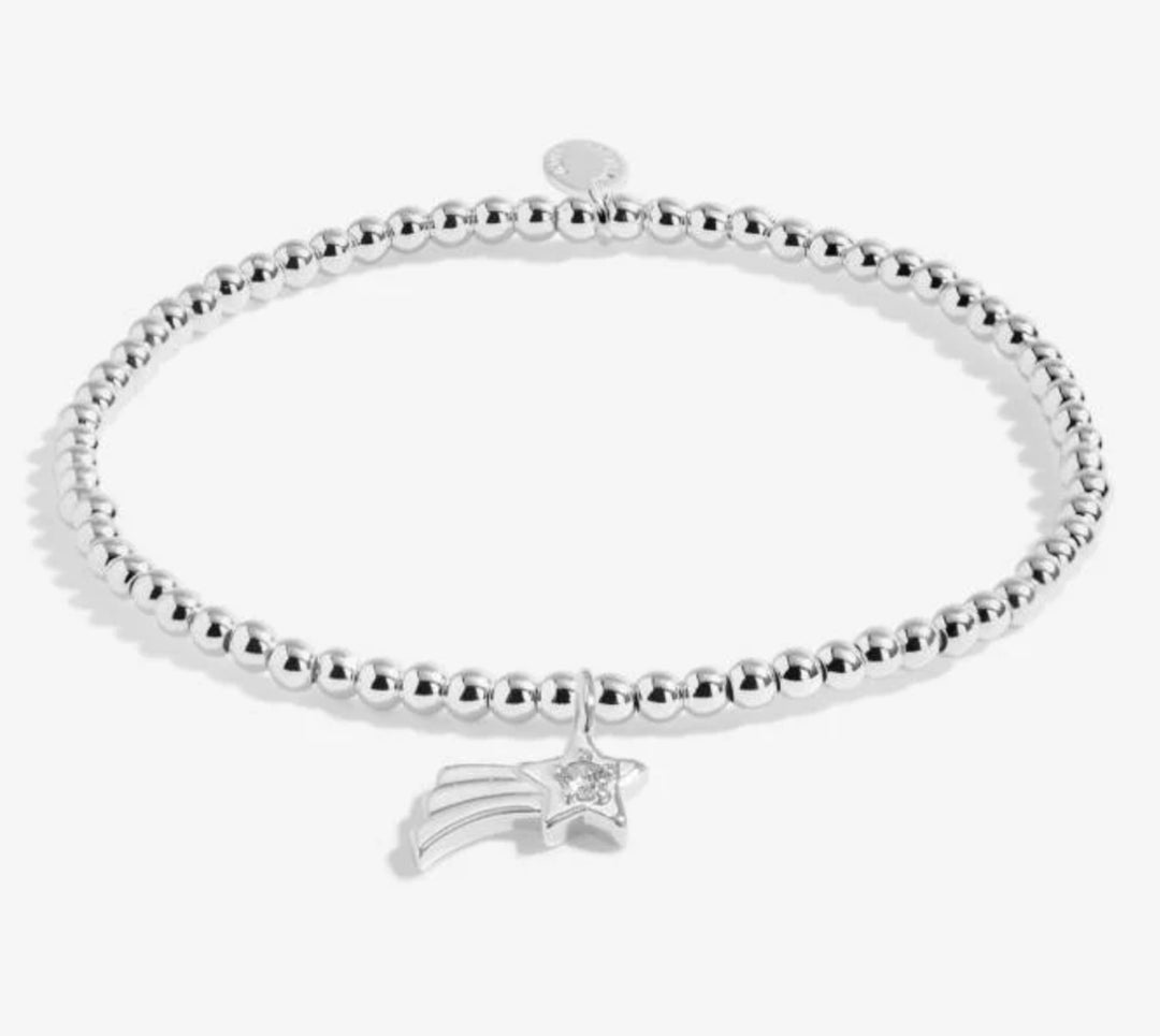 LOVE FROM SANTA MAKE A WISH SILVER PLATED BRACELET