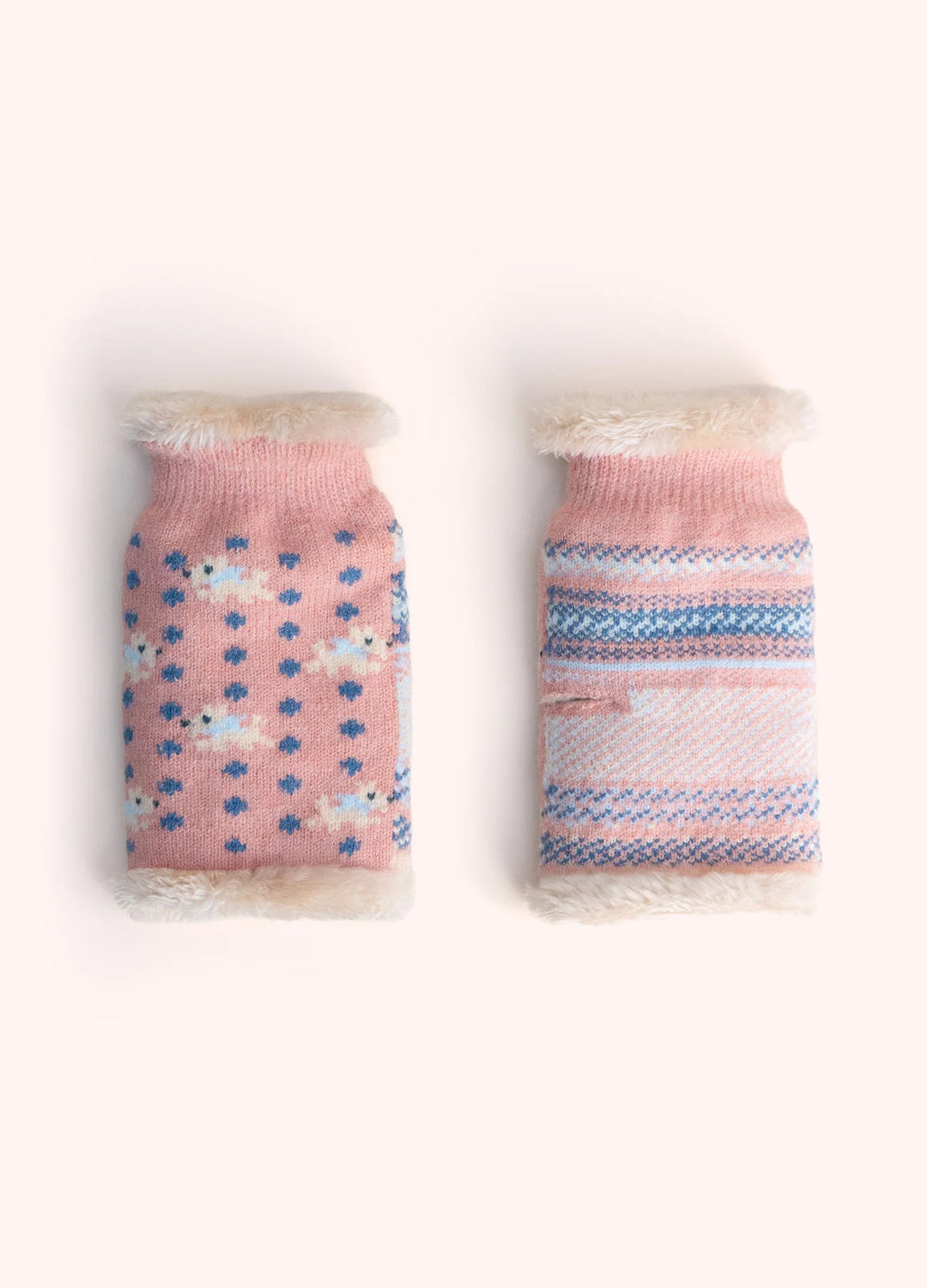Powder ! Westie Wrist Warmers in Candy