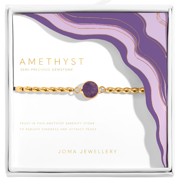 SERENITY STONES AMETHYST GOLD PLATED BRACELET