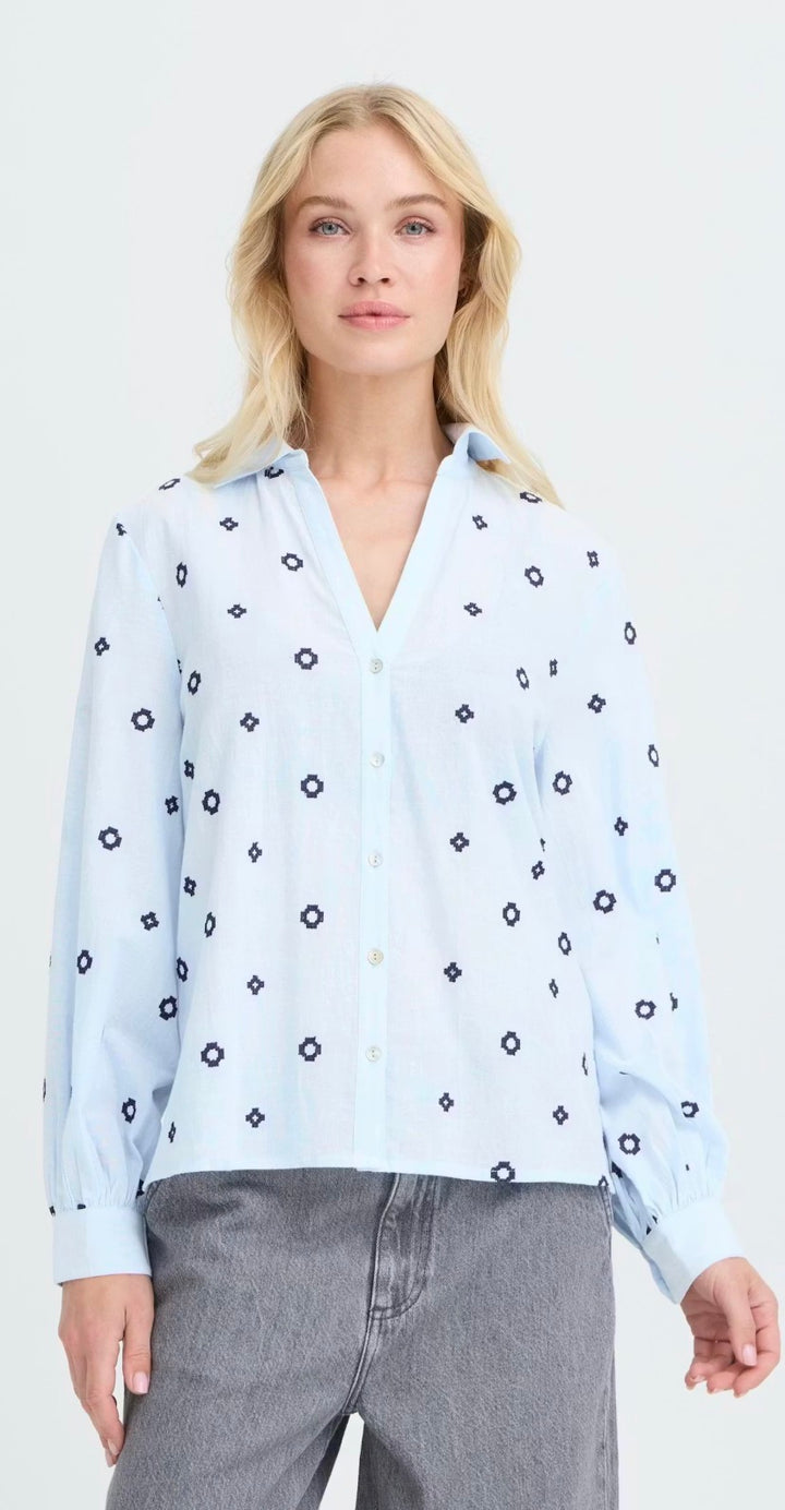 FABIENNE LS SHIRT DELLA ROBBIA BLUE