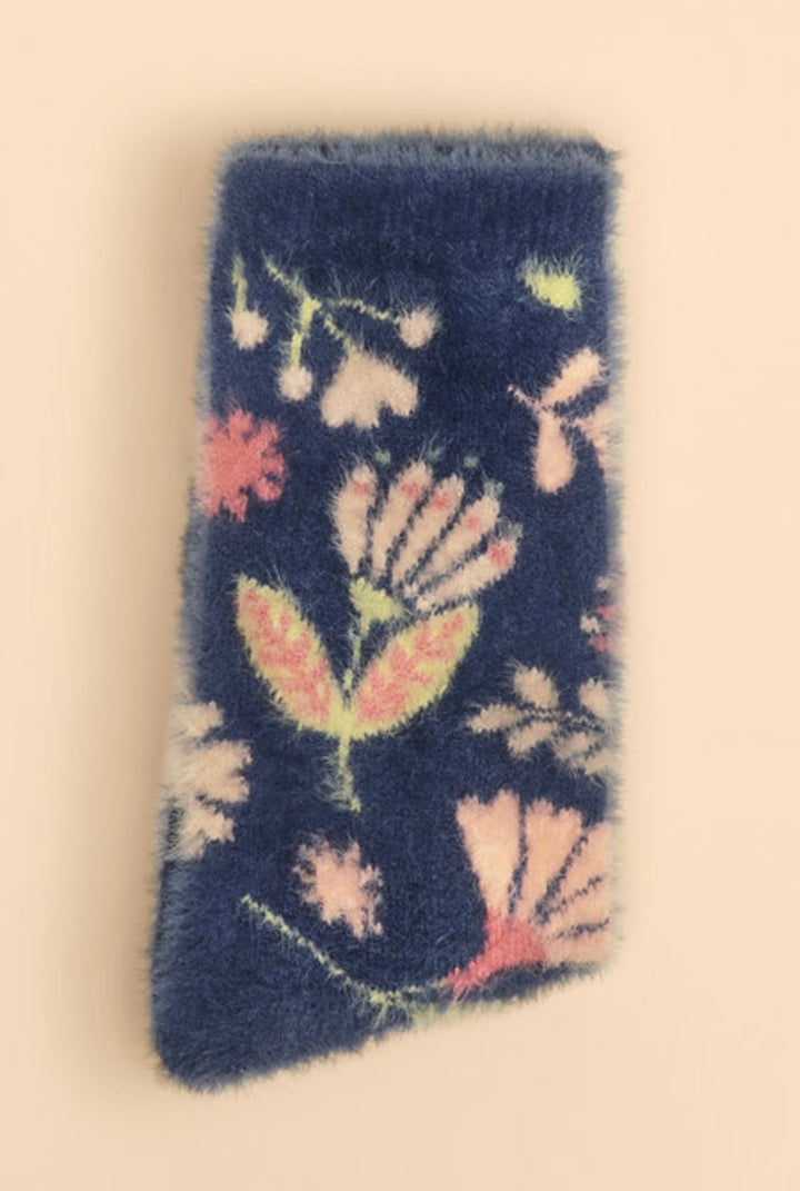 WATERCOLOUR FLOWERS SLIPPER SOCKS