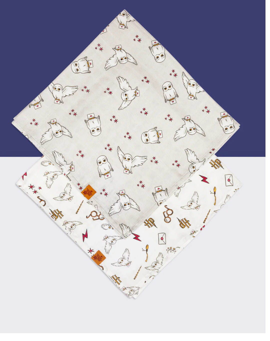 HARRY POTTER HEDWIG 2PK MUSLIN SQUARES