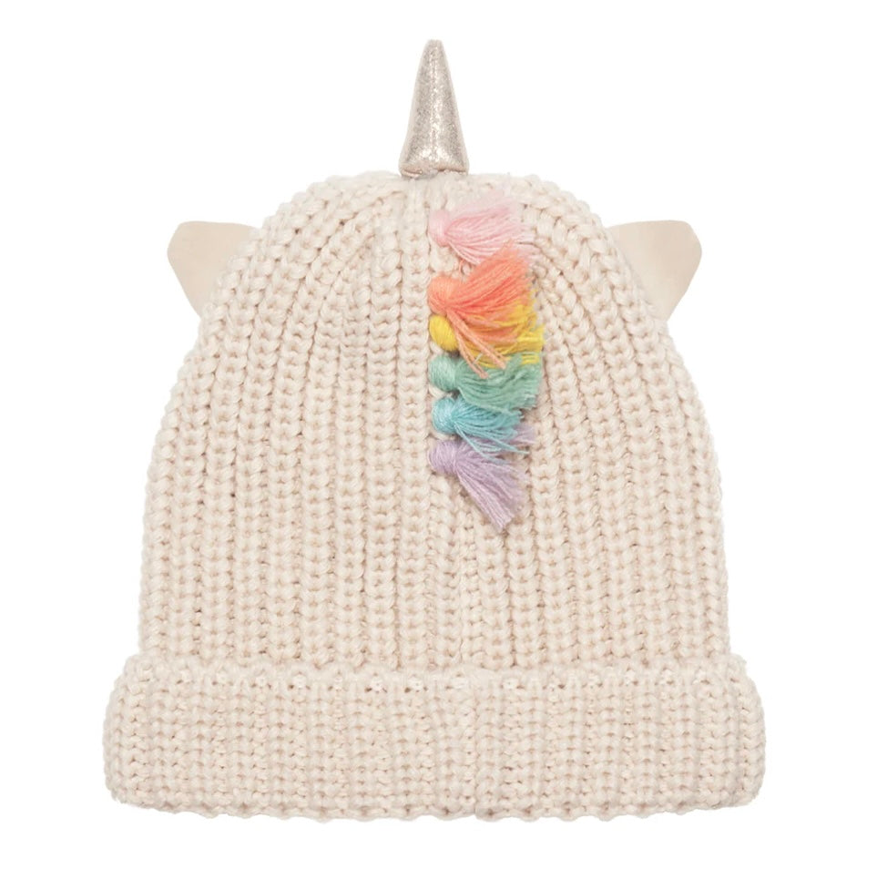 RAINBOW UNICORN KNITTED HAT
