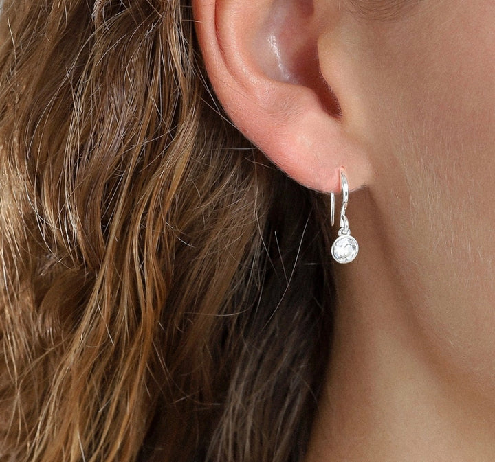 LUCIA CRYSTAL EARSTUDS SILVER PLATED