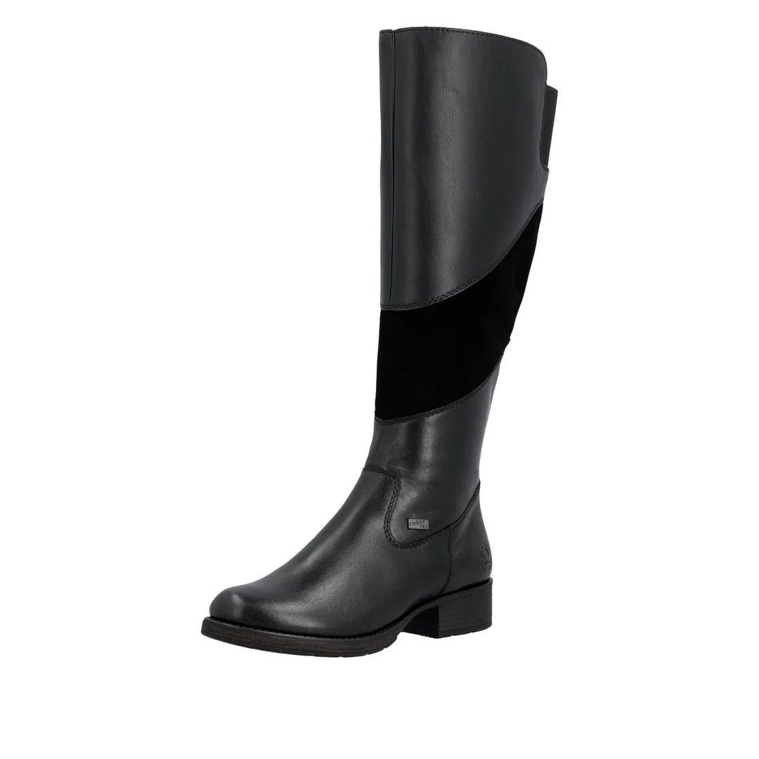 Rieker Women's Black Leather Tall Boots Z9566-00