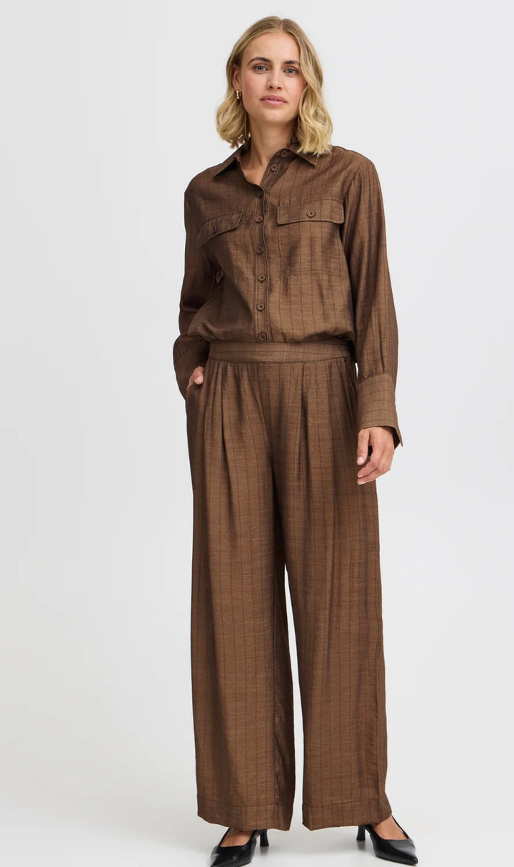 ARIANA TROUSER - BROWN & BLACK