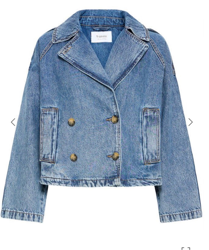 CITAN TRENCH COAT MID BLUE DENIM