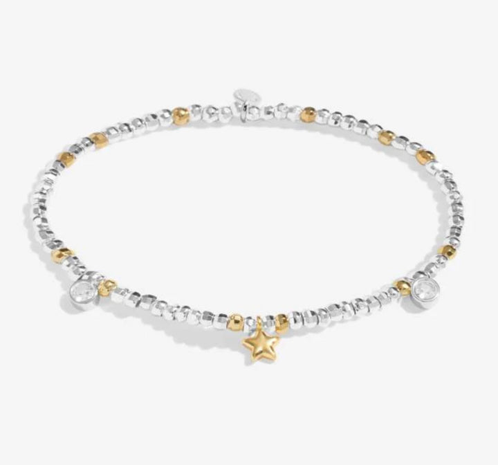 SPARKLE CONFETTI A LITTLE ONE IN A MILLION GOLD & SILVER PLATED BRACELET