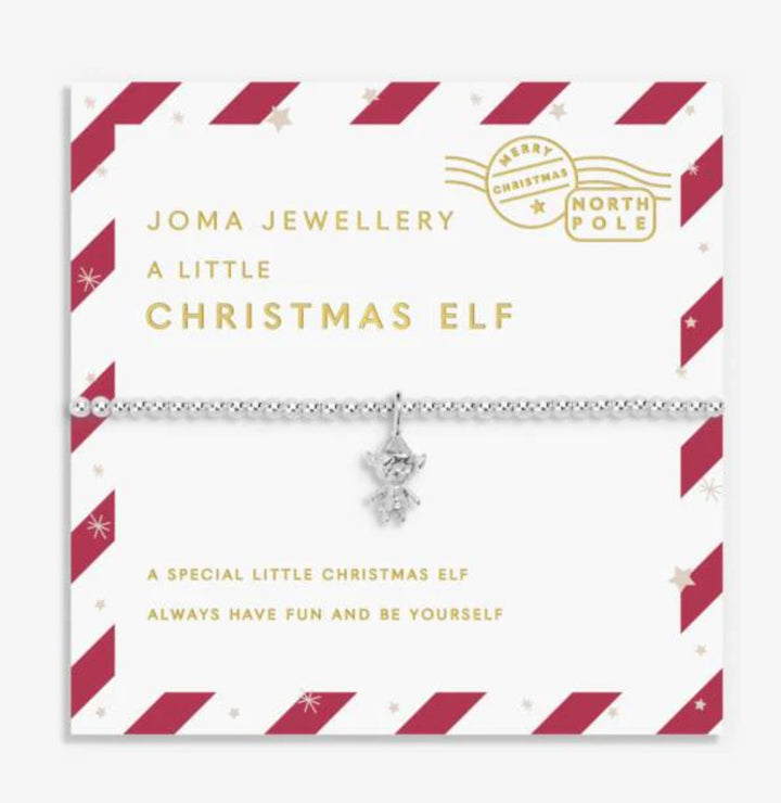 LOVE FROM SANTA CHRISTMAS ELF SILVER BRACELET SILVER PLATED