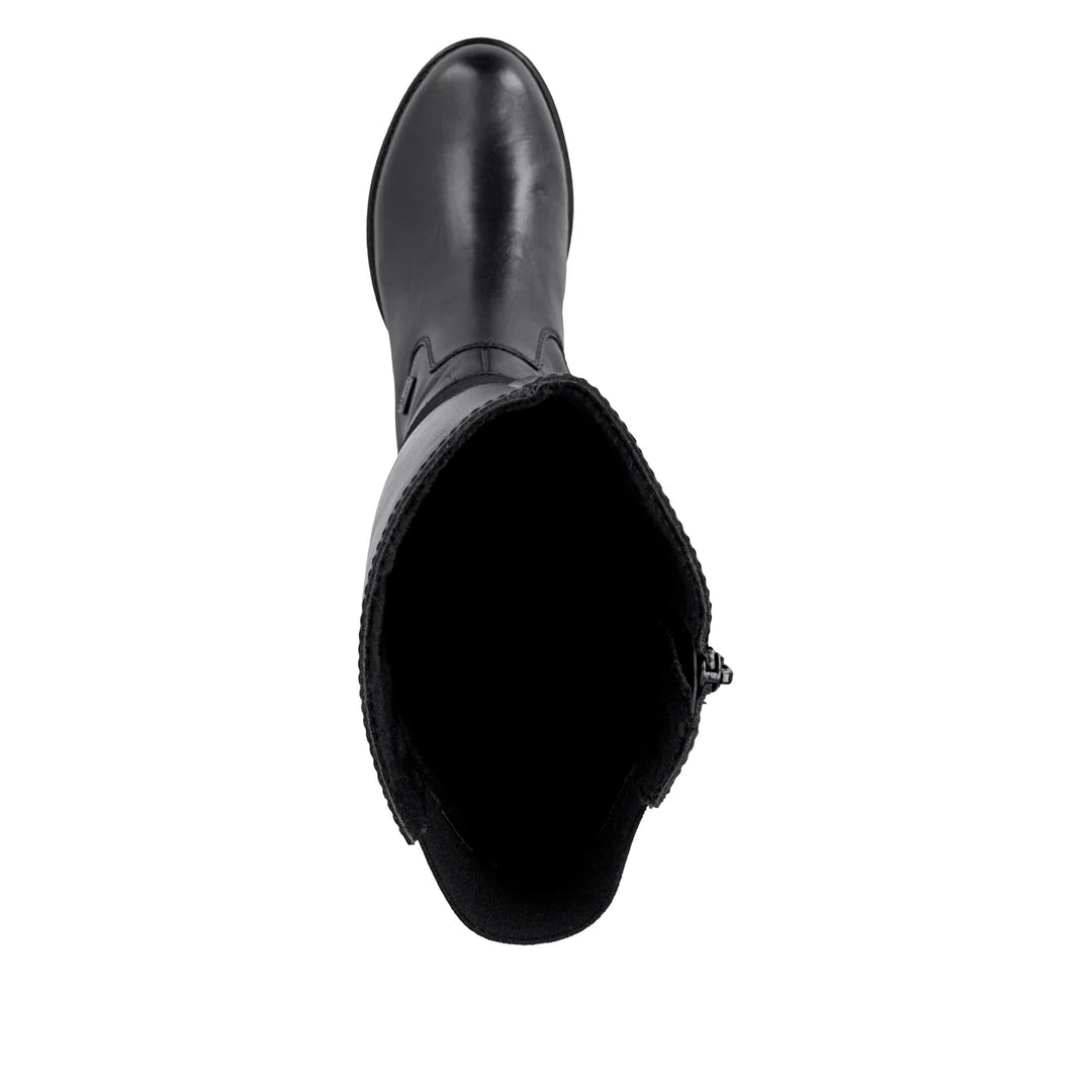 Rieker Women's Black Leather Tall Boots Z9566-00