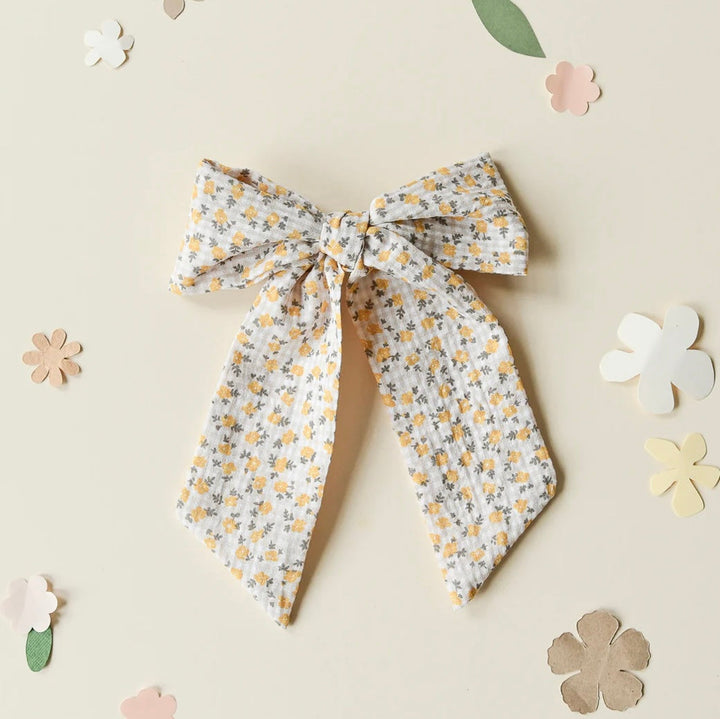 DITSY FLORAL LONG BOW CLIP