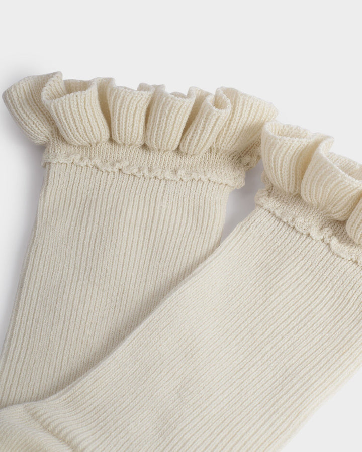 GIFT BOX RUFFLE SOCKS OFF WHITE