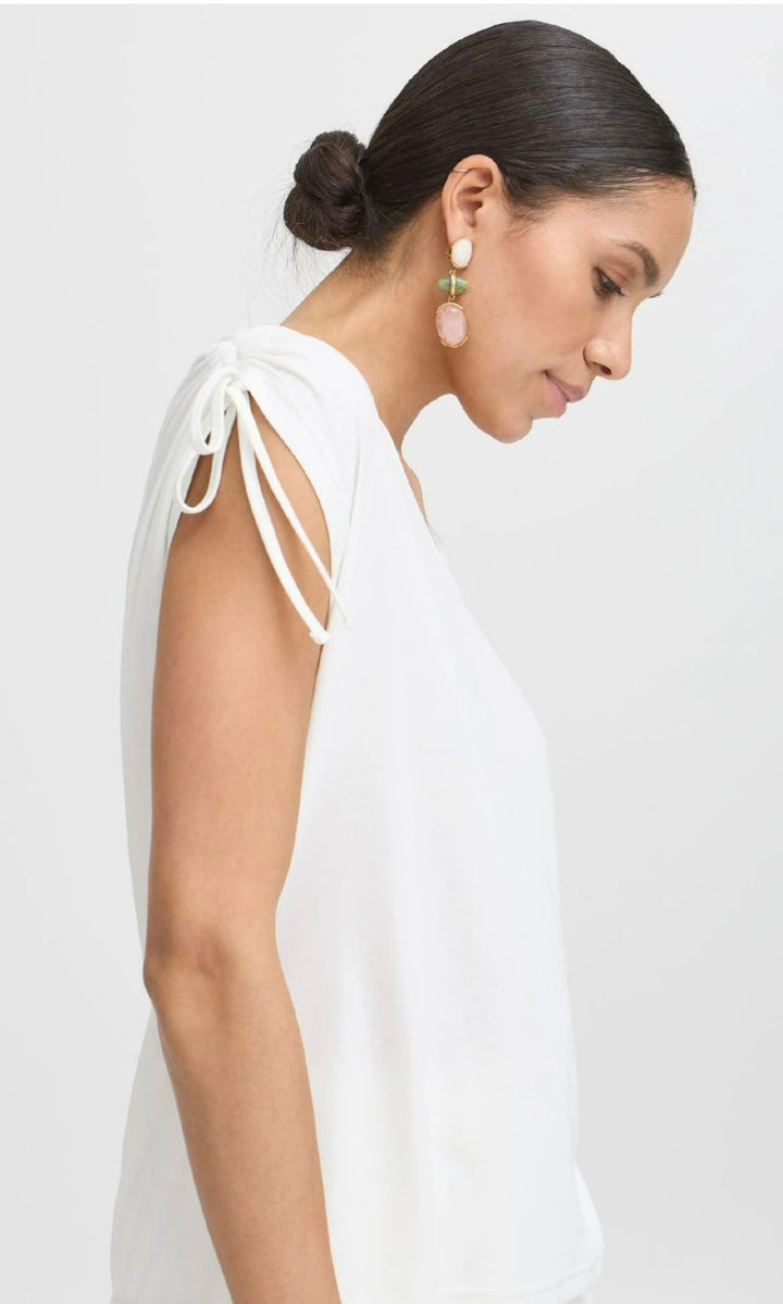 PERL STRAP T-SHIRT MARSHMALLOW