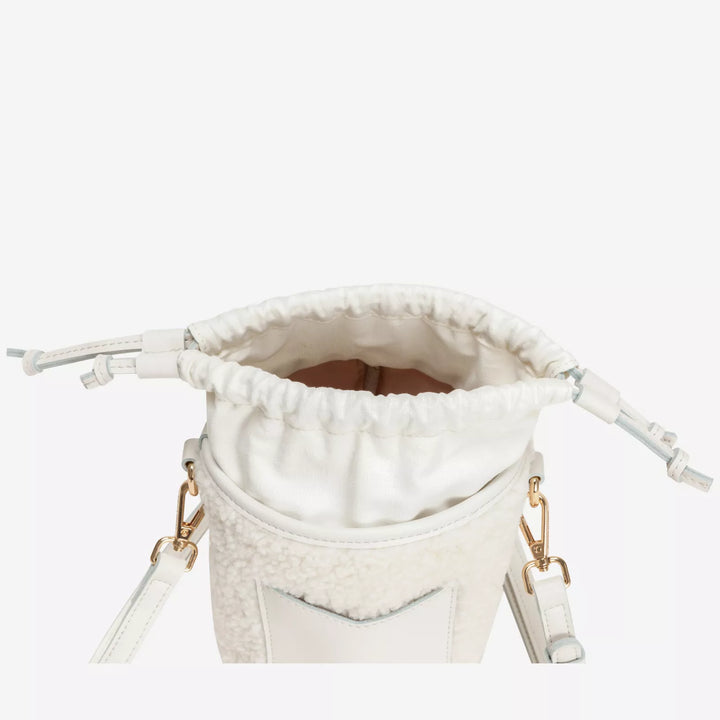 NOVA FAUX FUR SHEARLING BUCKET BAG