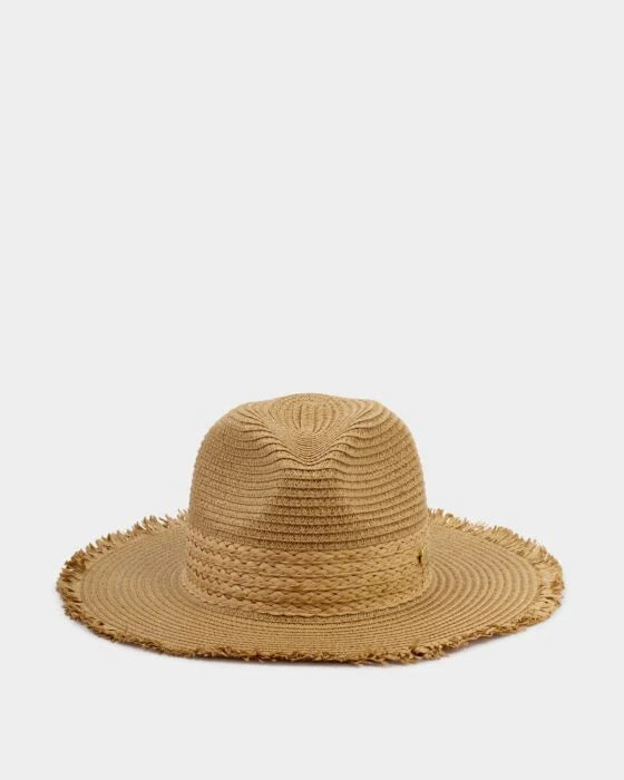 STRAW FEDORA HAT