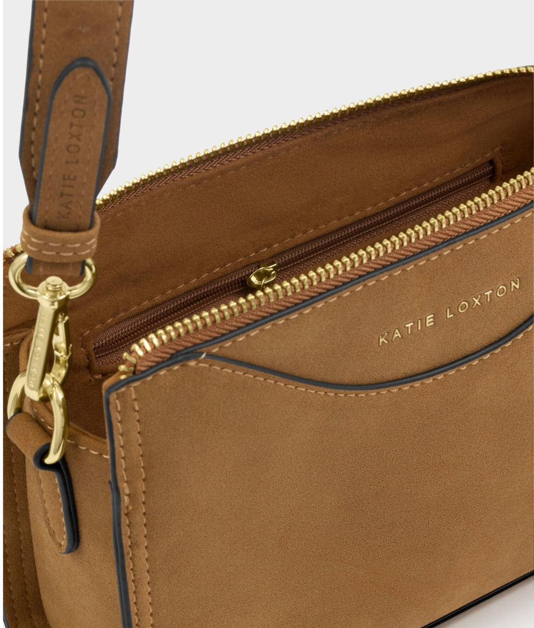 ALBA FAUX SUEDETTE CROSSBODY BAG | CARAMEL SUEDETTE