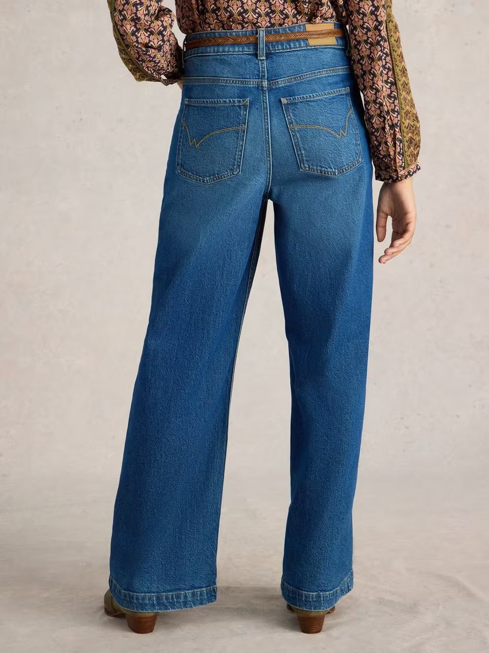 AYLA WIDE LEG JEANS MID DENIM