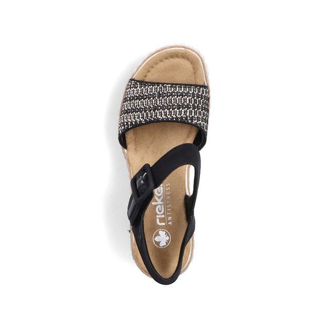 69176-00 LADIES' SANDALS BLACK SEITL. ANFLECHTER