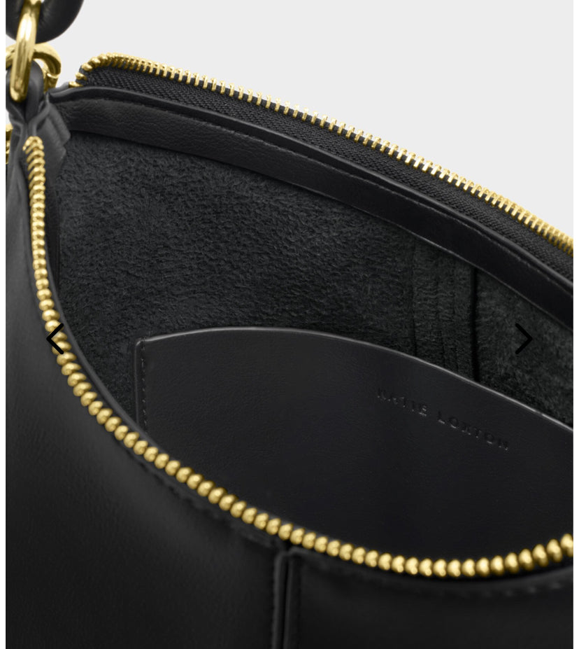 HALLIE SATCHEL BAG BLACK