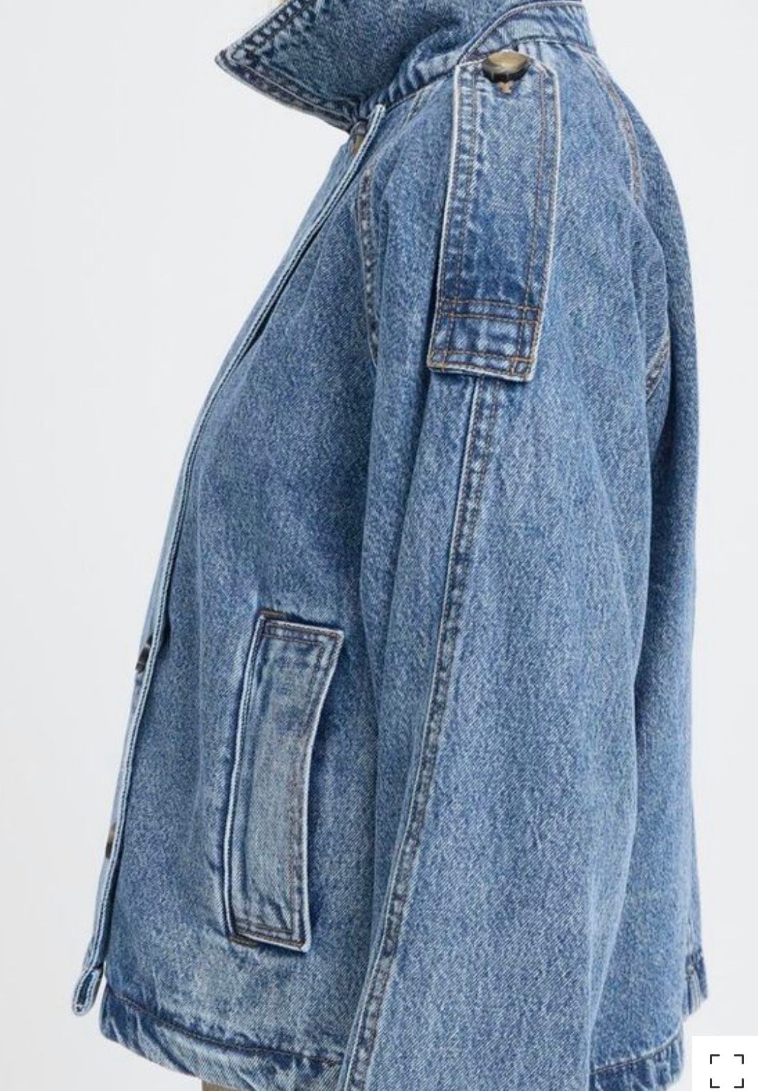 CITAN TRENCH COAT MID BLUE DENIM