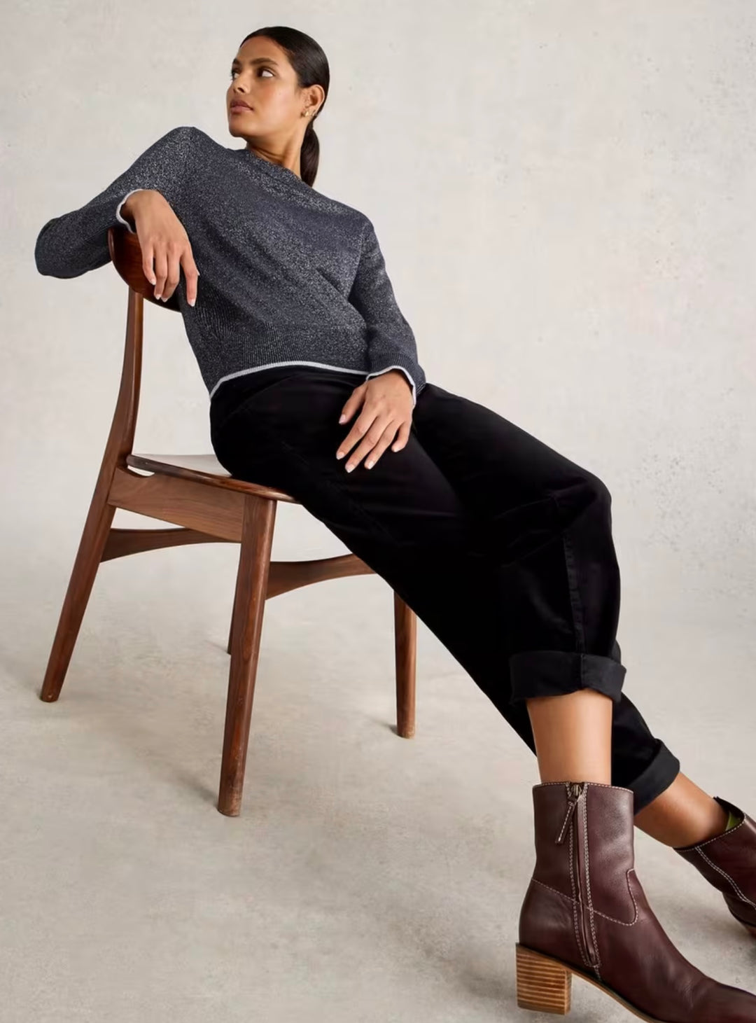 KATIE SPARKLE JUMPER DARK NAVY