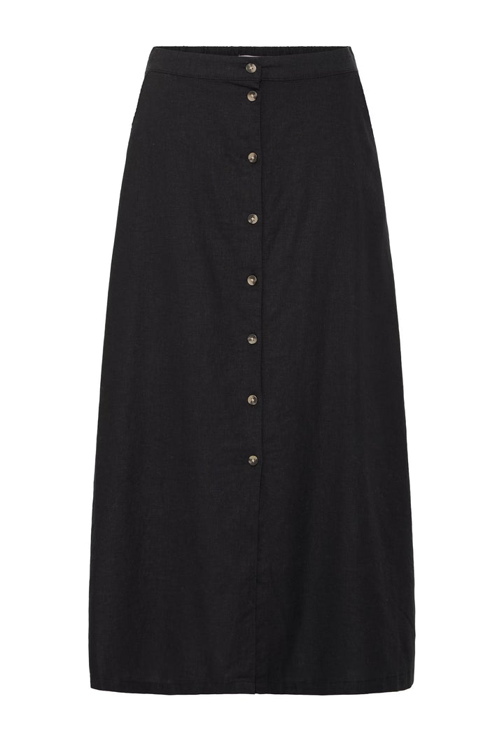 BLACK FALAKKA BUTTON SKIRT