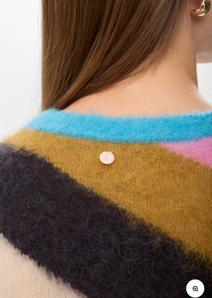 SURI MULTI STRIPE PULLOVER OBSIDIAN