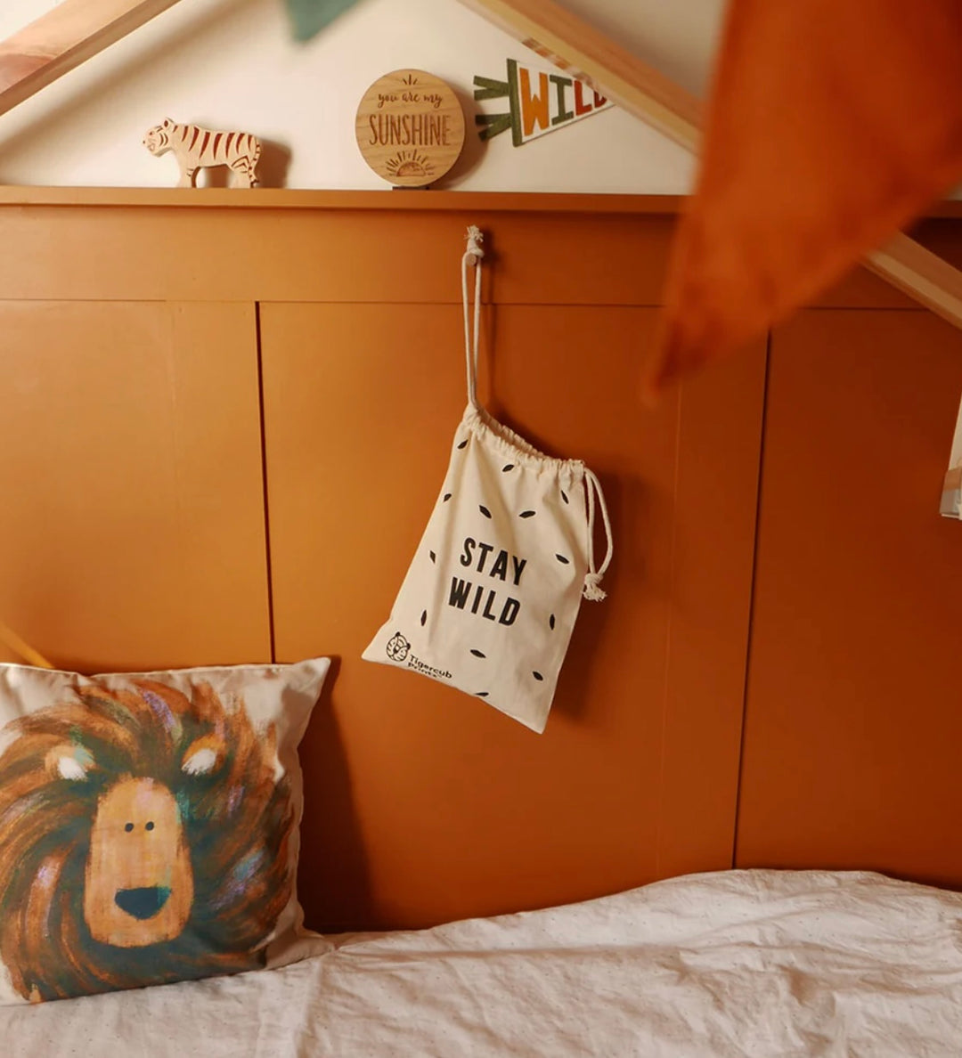 STAY WILD DRAWSTRING BAG