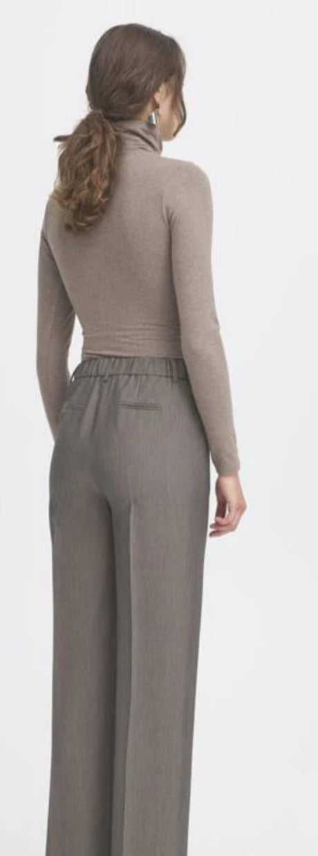 DANTA WIDE LEG TROUSERS WALNUT MELANGE