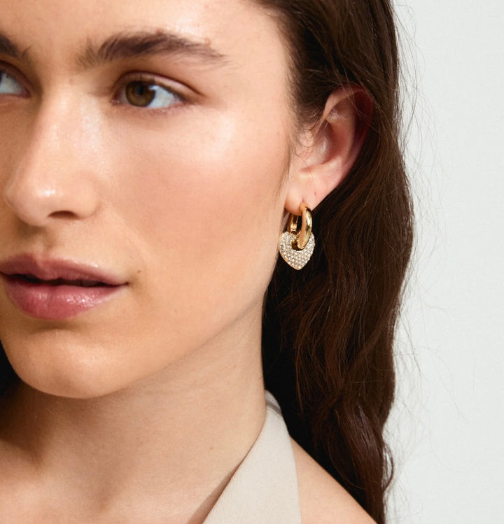DUNE CRYSTAL EARRINGS GOLD PLATED