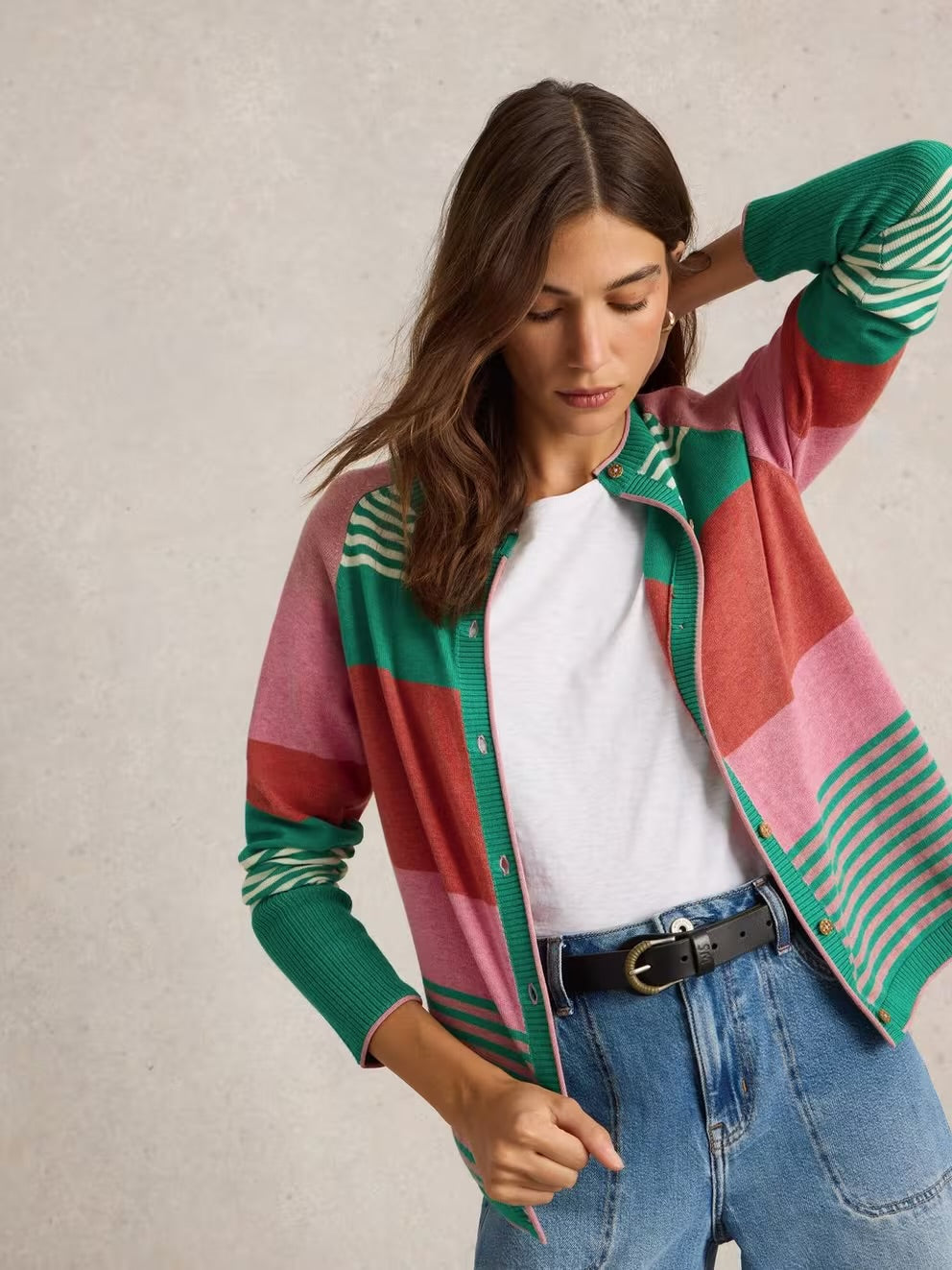 LULU STRIPE CARDI