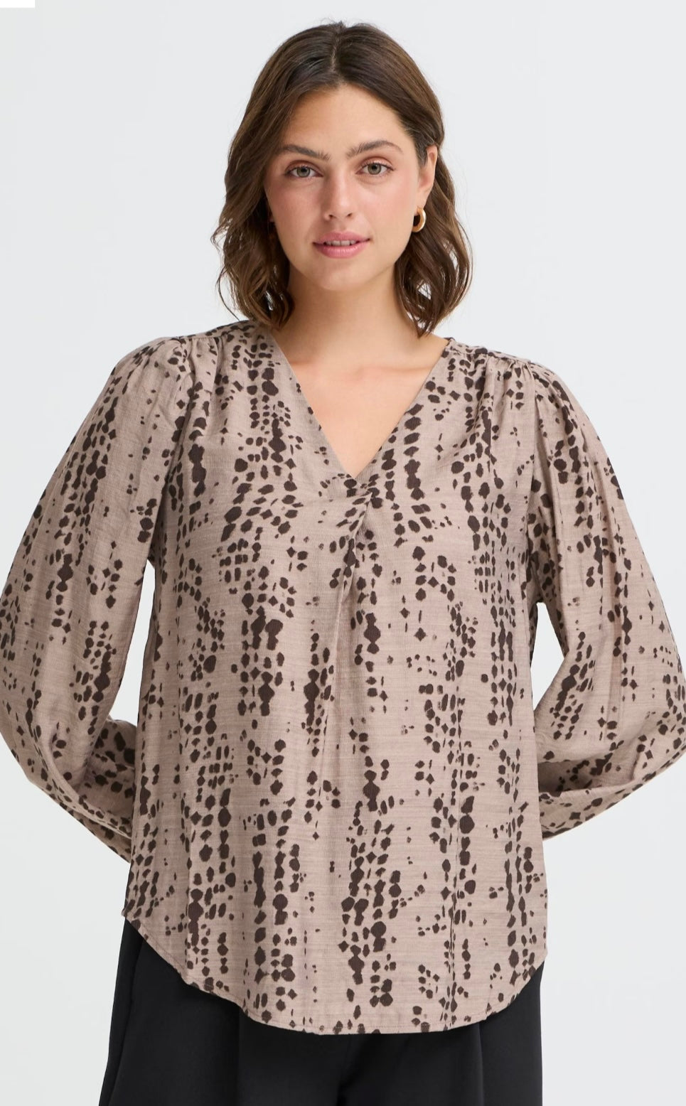 ARIANA BLOUSE MOON ROCK DRIZ DROP