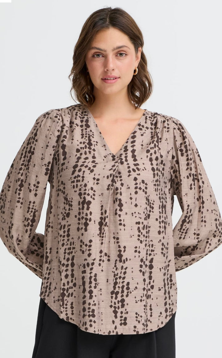 ARIANA BLOUSE MOON ROCK DRIZ DROP