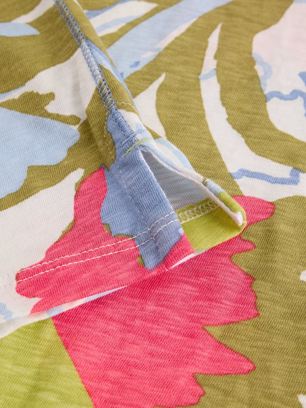 ABBIE CREW NECK PRINT T-SHIRT IVORY MLT