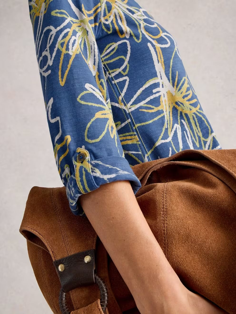 ANNIE JERSEY SHIRT BLUE PRINT