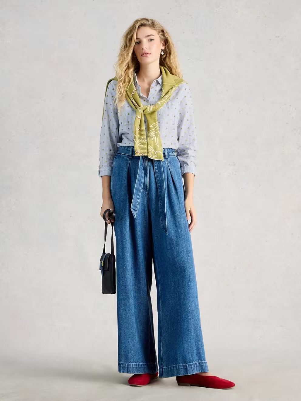 SOPHIE ORGANIC COTTON SHIRT BLUE MLT