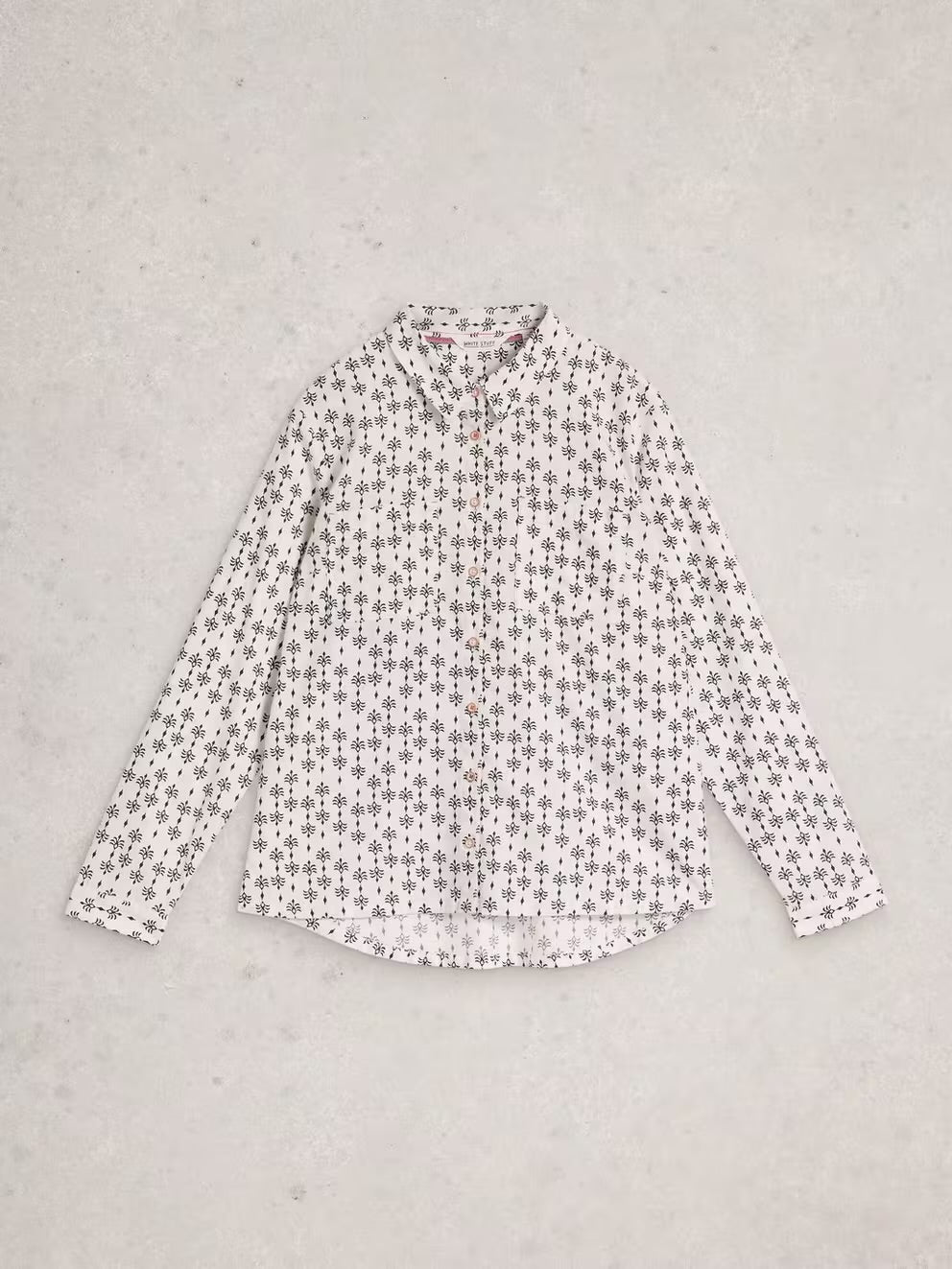 SOPHIE COTTON ORGANIC SHIRT WHITE PRINT