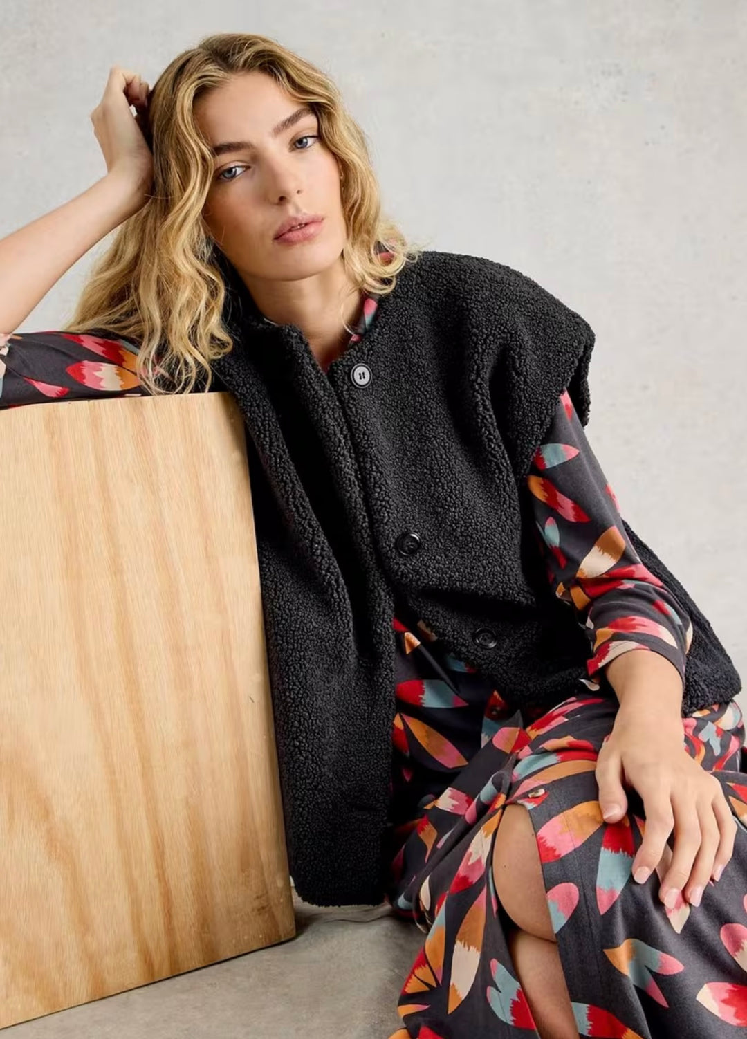 BORG GILET CHARCOAL GREY