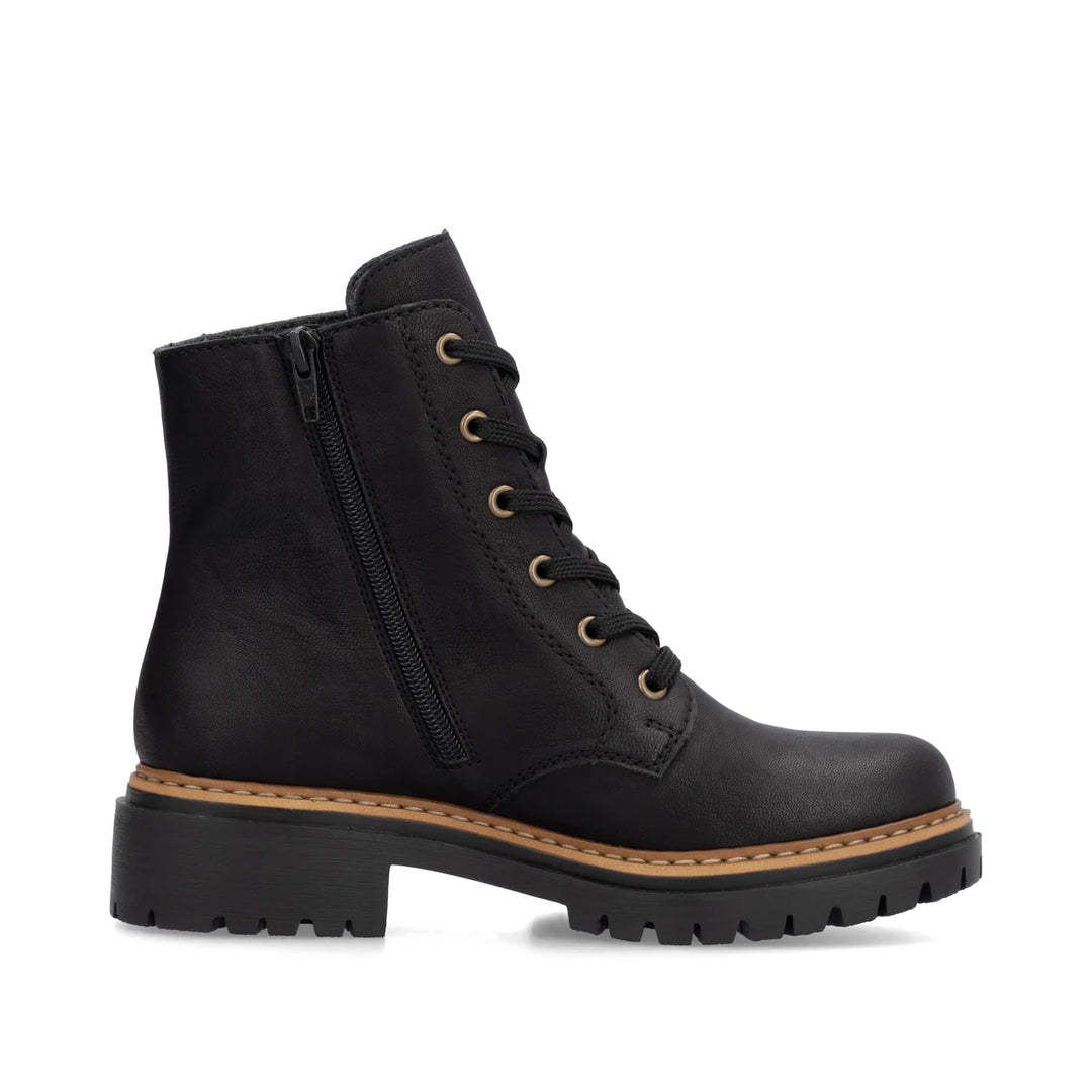 Rieker Women's Black Biker Boots 72617-00