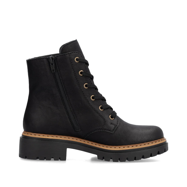 Rieker Women's Black Biker Boots 72617-00