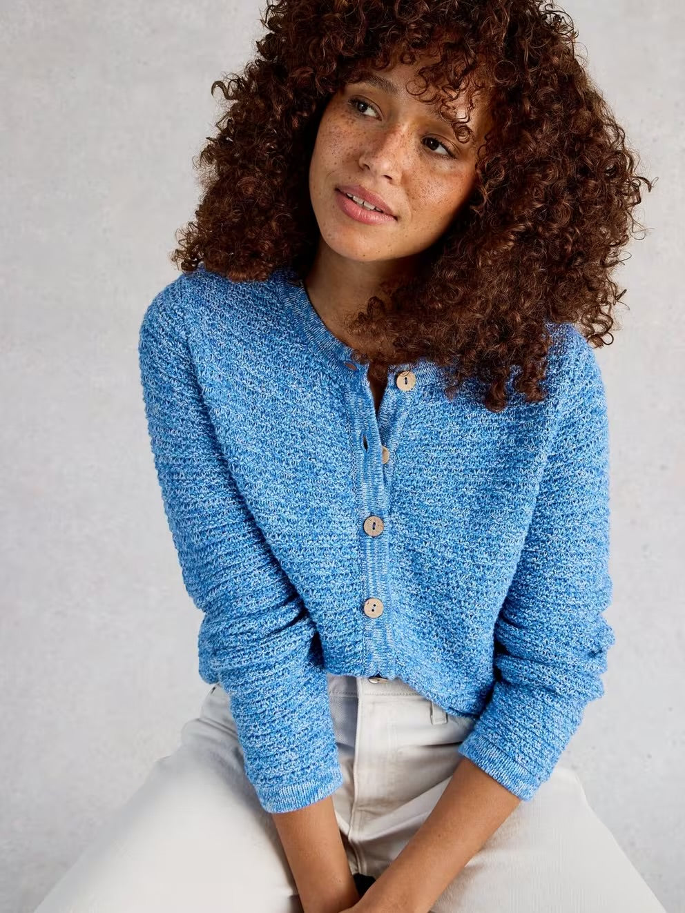 BELLE CARDI MID BLUE
