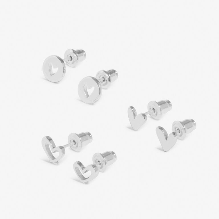 LIFES A CHARM 30TH BIRTHDAY SILVER PLATED EARRINGS 3 PAIRS