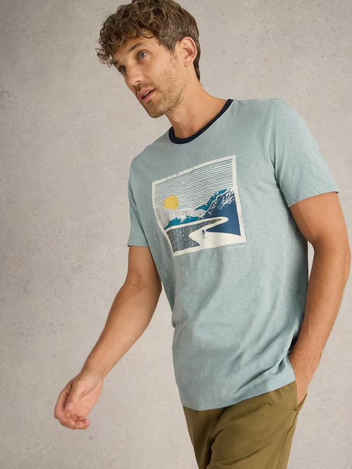 PEAK PEDALS GRAPHIC TEE BLUE PRINT