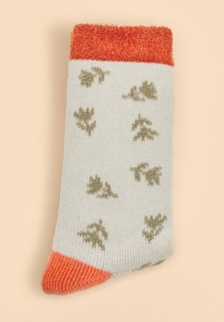 HAPPY HEDGEHOG CREAM COSY SOCKS